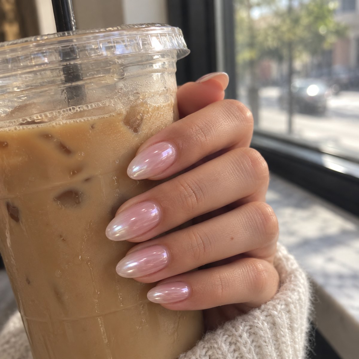Classic glazed donut almond nails