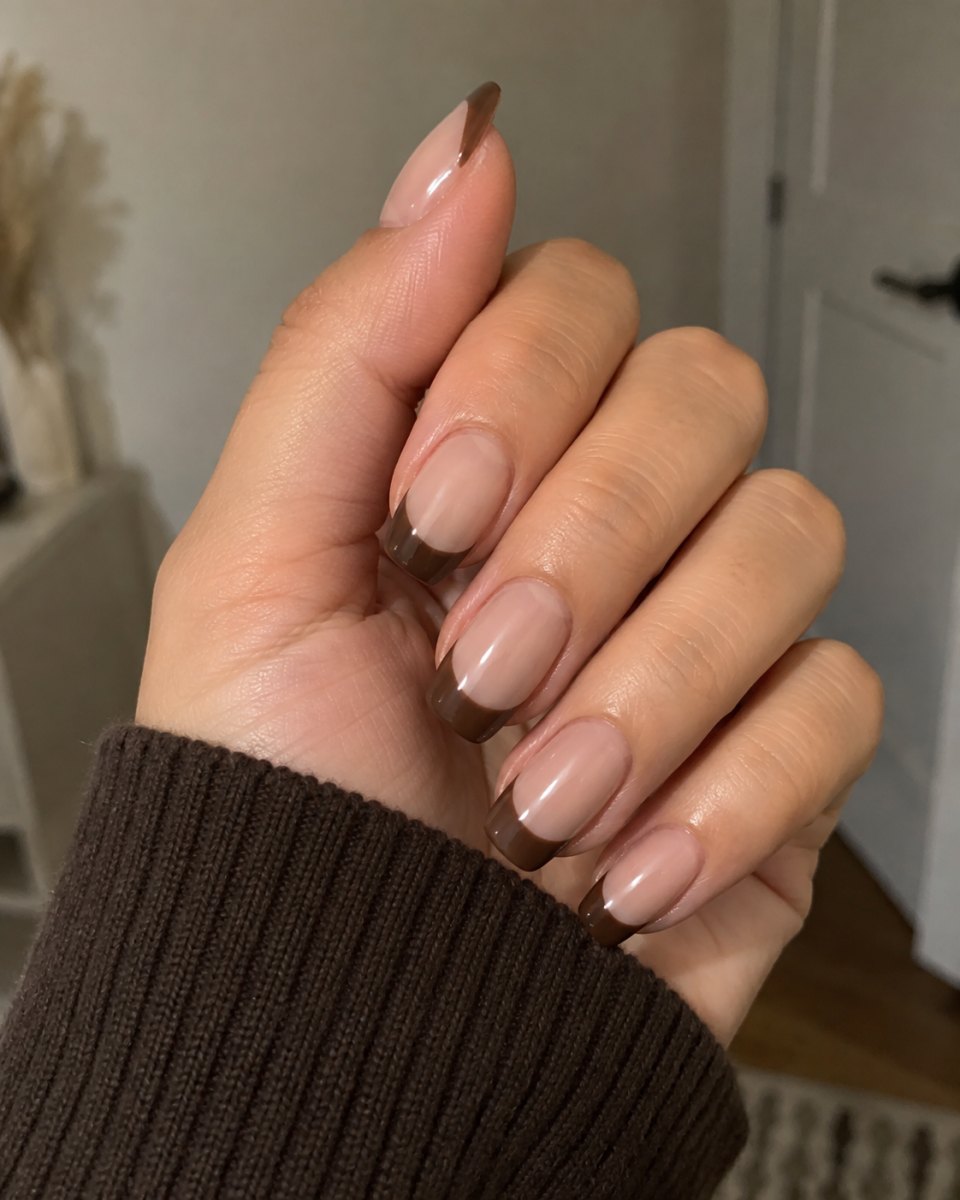 cocoa brown french tips