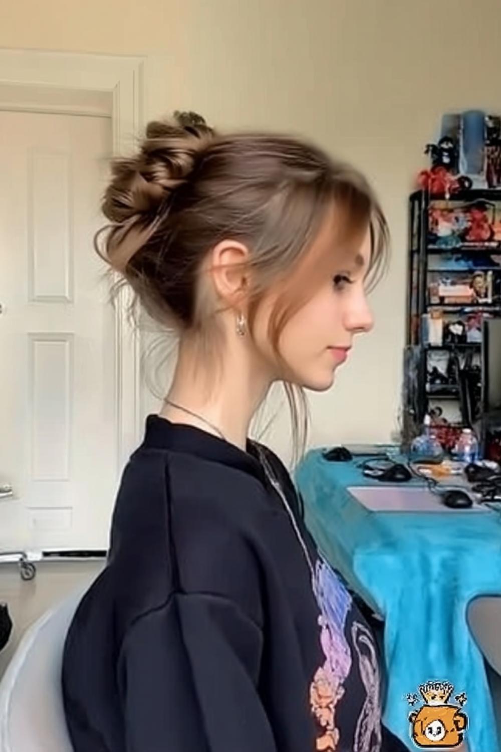 Casual Messy Bun Moment