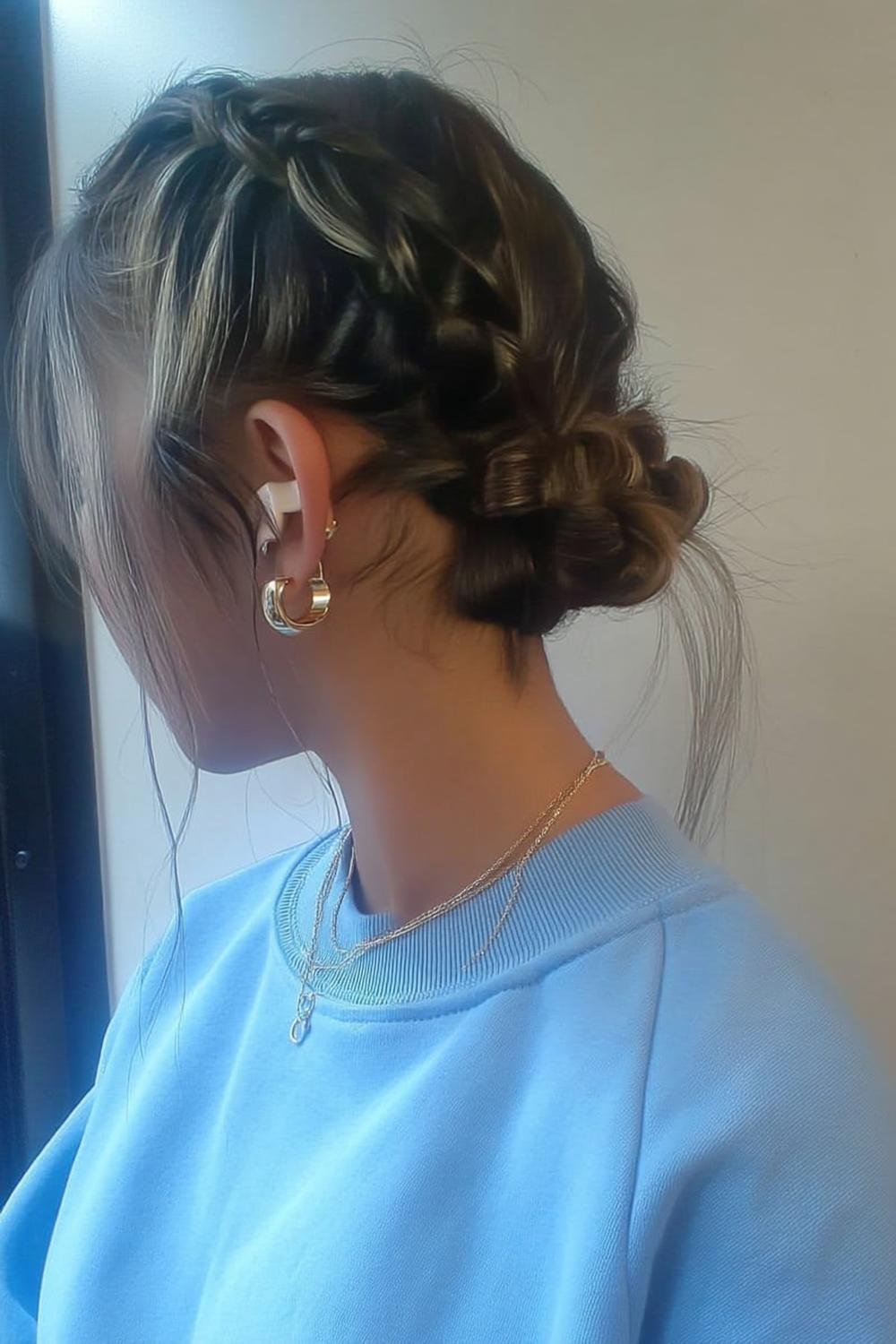 Textured Updo with Golden Accents