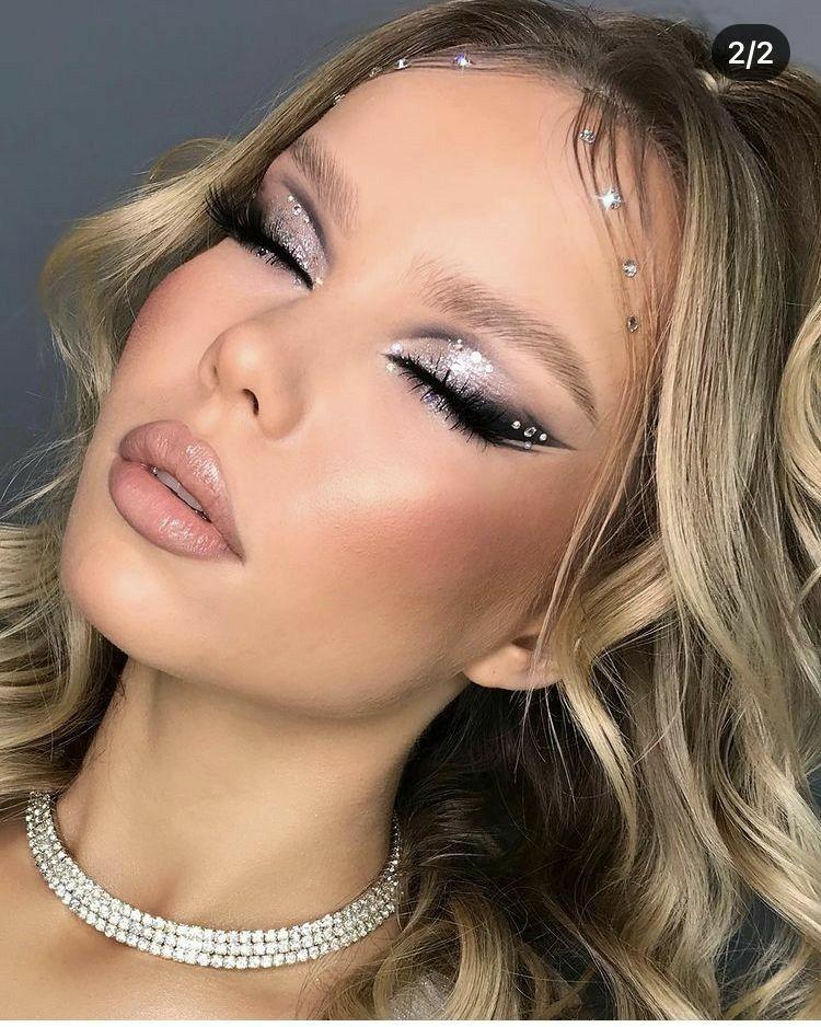 Diamond sparkle New Year's Eve makeup