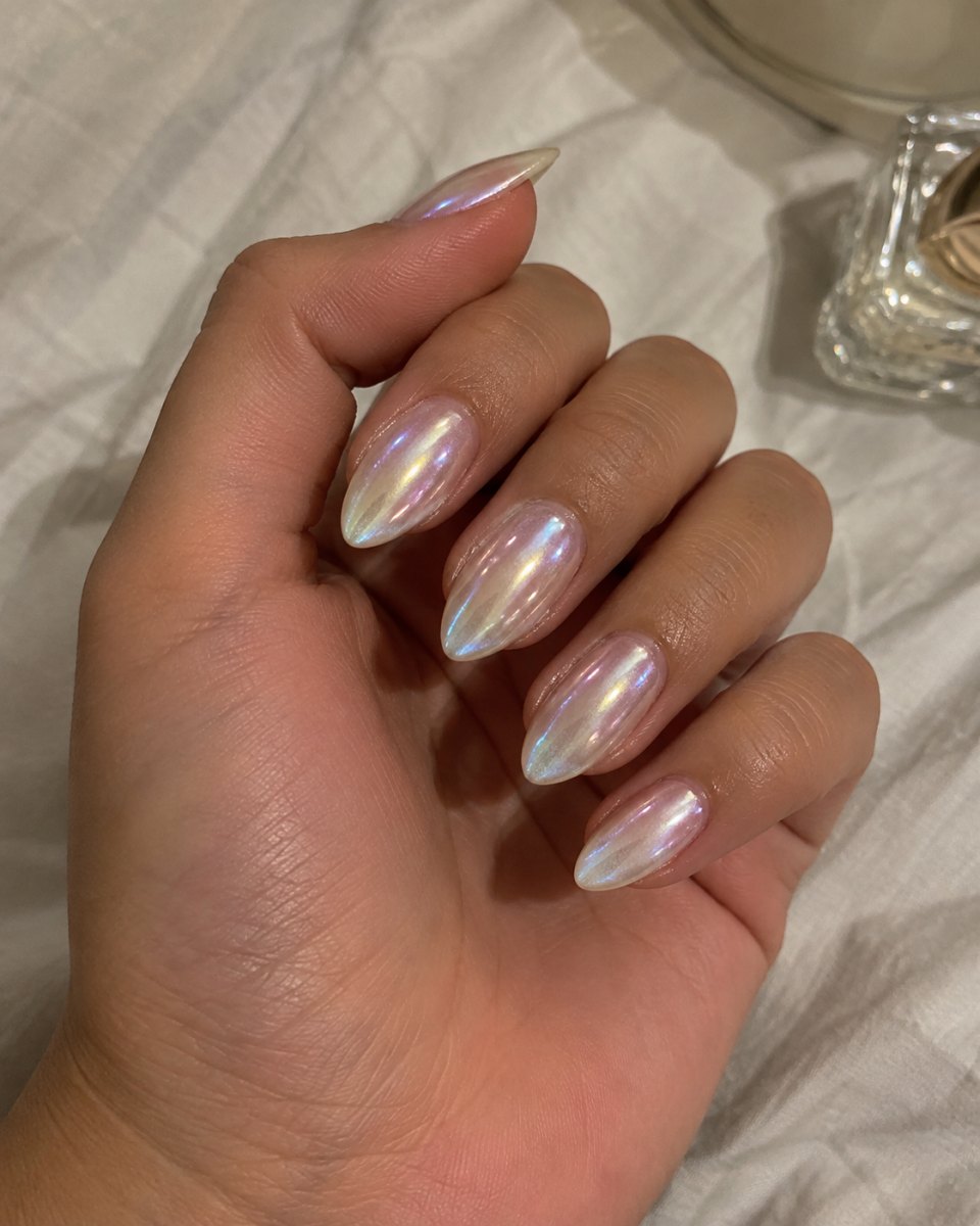 Pearl finish glossy nails