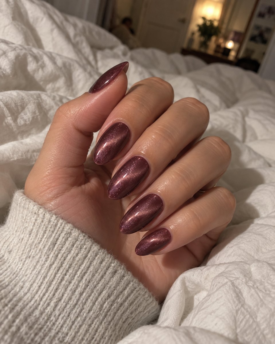 Velvet effect nails