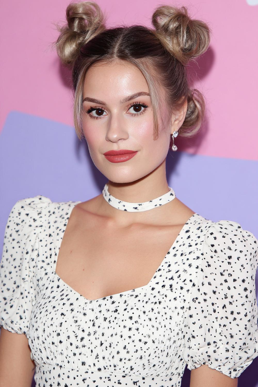 23. Everyday Hairstyles for Women: Space Buns with Clean Parts and Playful Symmetry