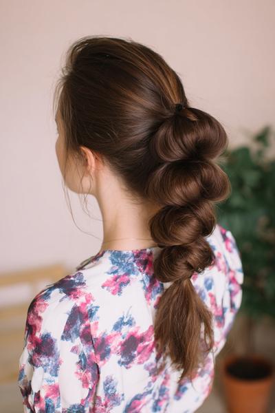 18. Bubble Braid Ponytail in Hairstyles Braids Ideas with Volume