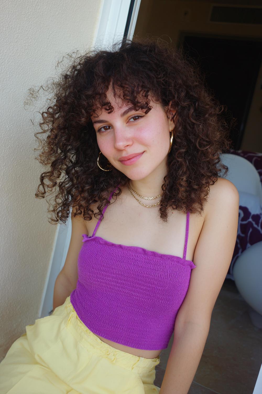 12. Hairstyles for All Hair Types: Defined Natural Curls with Curly Fringe and Shine