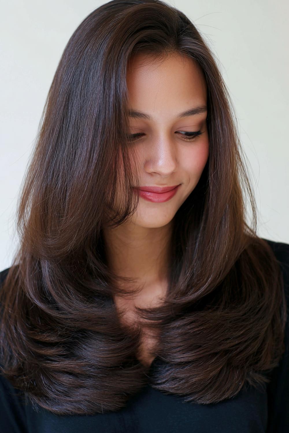 15. Hairstyles for All Hair Types: Classic Blowout Layers with Bouncy Ends