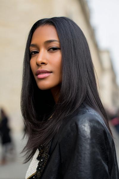 27. Sleek Middle-Part Layers for Hairstyles for Black Women Straight Hair With Face-Framing Pieces and Airy Ends