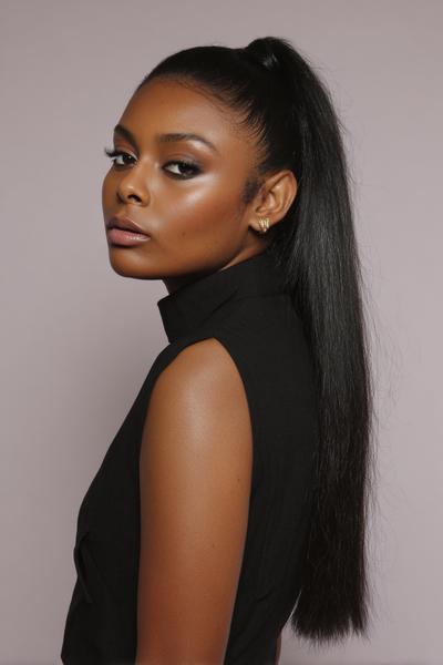 28. Blunt Long Cut for Hairstyles for Black Women Straight Hair With Sharp Hemline and Subtle Root Lift for hairstyles for black women ponytail ideas