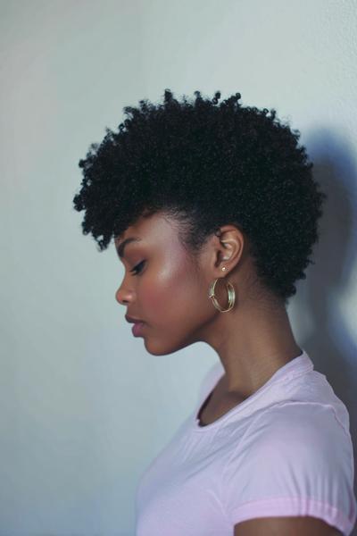 5. Defined Wash-and-Go for Hairstyles for Black Women Natural With High Shine and Rounded Shape