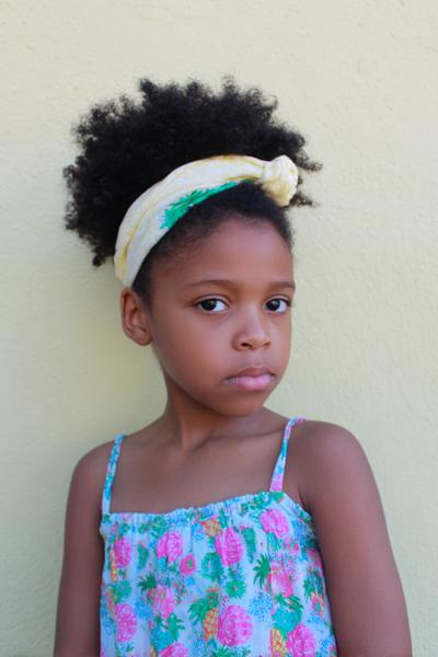 10. Pineapple Puff with Soft Headband for hairstyles for kids natural hair ideas