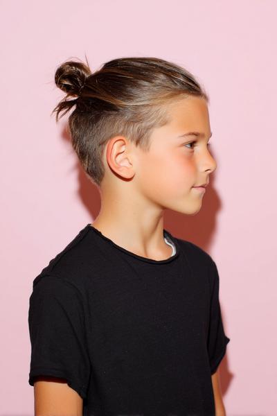 21. Mini Man Bun with Undercut Detail for hairstyles for kids boys ideas
