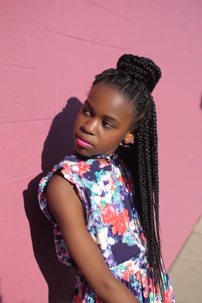 6. Heart-Part Box Braids Updo for hairstyles for kids black ideas