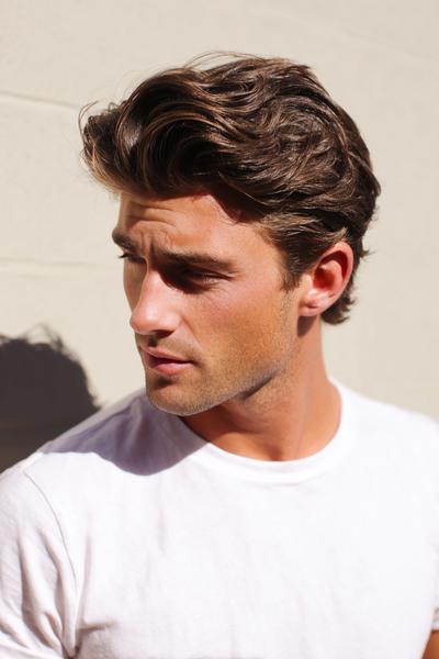 17. Side-Parted Bro Flow with Natural Shine for hairstyles for medium length hair men ideas