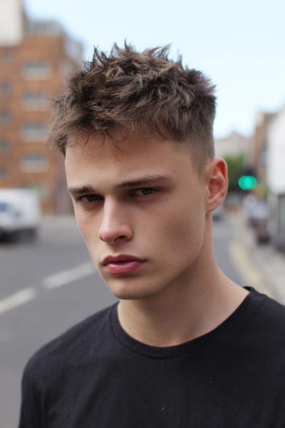 20. Spiky Textured Top with Mid Fade for hairstyles for men short hair ideas