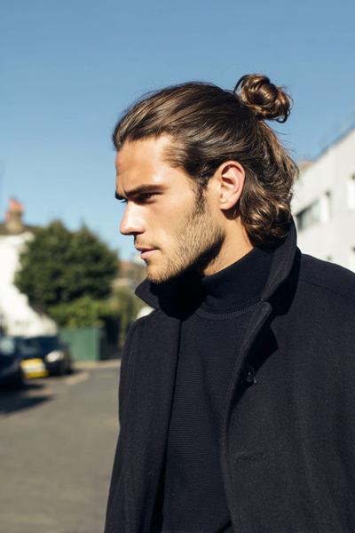 5. Sleek Low Man Bun for hairstyles for men long hair ideas
