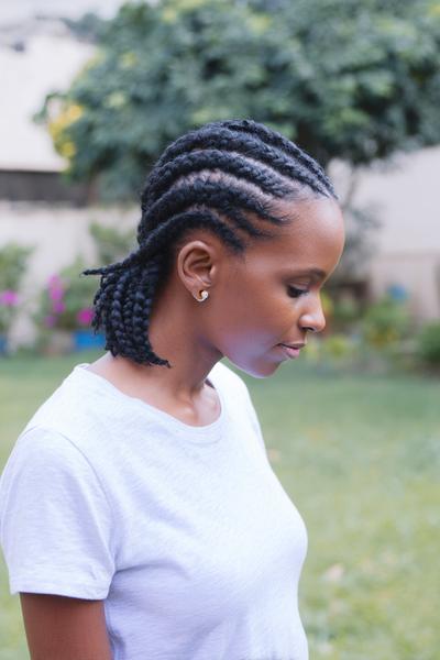 12. Mini Cornrow Crown into Short Box Braids for hairstyles for school braids black short ideas