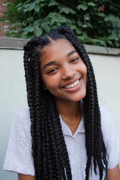 15. Short Triangle-Part Box Braids with Neat Edges for hairstyles for school braids black short ideas