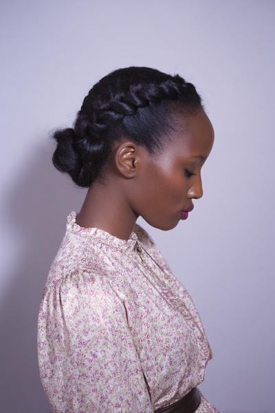 16. Classic French Braids into a Low Chignon for hairstyles for school braids black women ideas