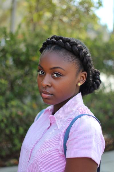 19. Braided Headband Halo with Two-Row Cornrows for hairstyles for school braids black women ideas