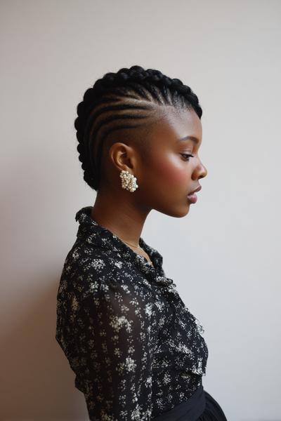 26. Side Cornrow Detail into a Bob Braid for Hairstyles for School Braids Short Hair for hairstyles for school braids knotless ideas