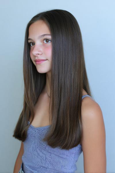 23. Glass-Hair Straight Center Part for hairstyles for school down straight ideas