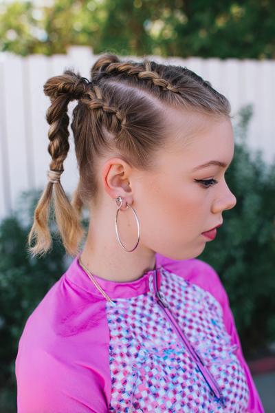 10. Two Boxer Braids Hairstyles for School Easy Braids With Clean Parts and Sporty Hold