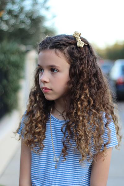 21. Half-Up Curly Clip Hairstyles for School Easy Curly Hair With Defined Ringlets and Lift