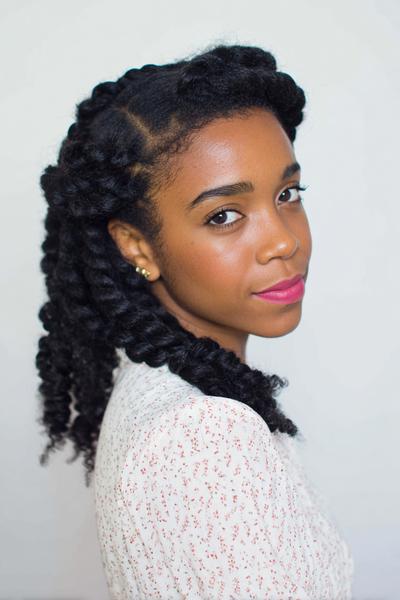 18. Quick Side Twists into Clip-Up for Hairstyles for School Natural Hair Easy Days