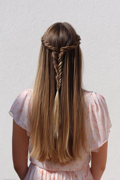 9. Straight Hair Waterfall Braid Crown for hairstyles for school straight hair down ideas