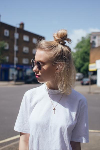 10. Mini Topknot for Hairstyles for School Up Easy With a Soft Messy Texture