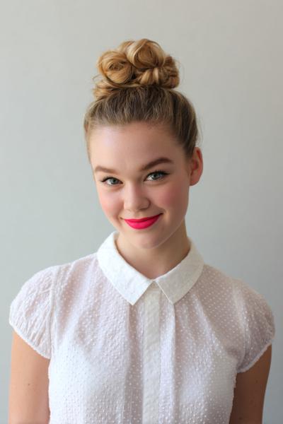 13. High Bun Spiral for Hairstyles for School Updo Quick With a Tight Clean Edge