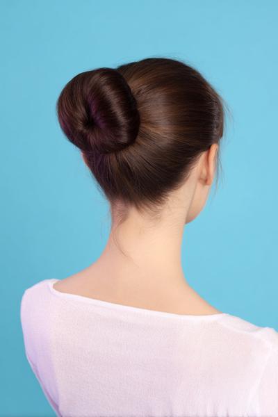 23. Classic Ballet Bun for Hairstyles for School Up Bun With a Smooth Donut Shape