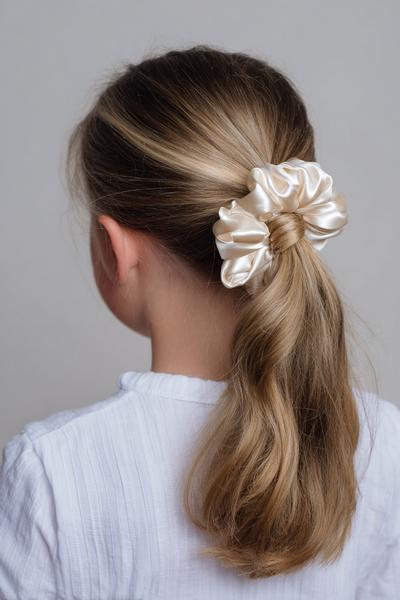 3. Twisted Rope Pony Updo for Hairstyles for School Updos With a Satin Scrunchie