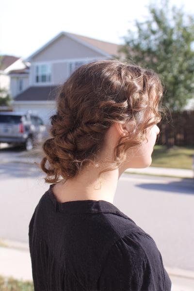 34. Curly Side Twist Pins for Hairstyles for School Up Curly With Frizz-Control Edges