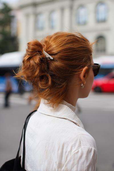 7. Claw-Clip French Twist for Hairstyles for School Up Easy With a Minimalist Clip