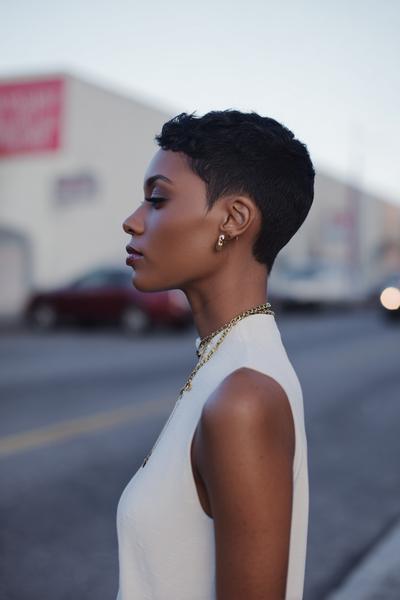 2. Tapered Temple Fade Pixie for hairstyles for short hair black women ideas