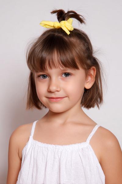 7. Mini Top-Knot Bob for hairstyles for short hair kids ideas