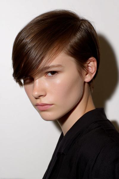 12. Sleek Side-Parted Crop with Gloss Finish for hairstyles for thin hair short ideas
