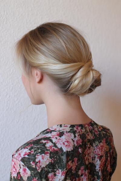 9. Low Twisted Chignon with Soft Volume for hairstyles for thin hair fine ideas