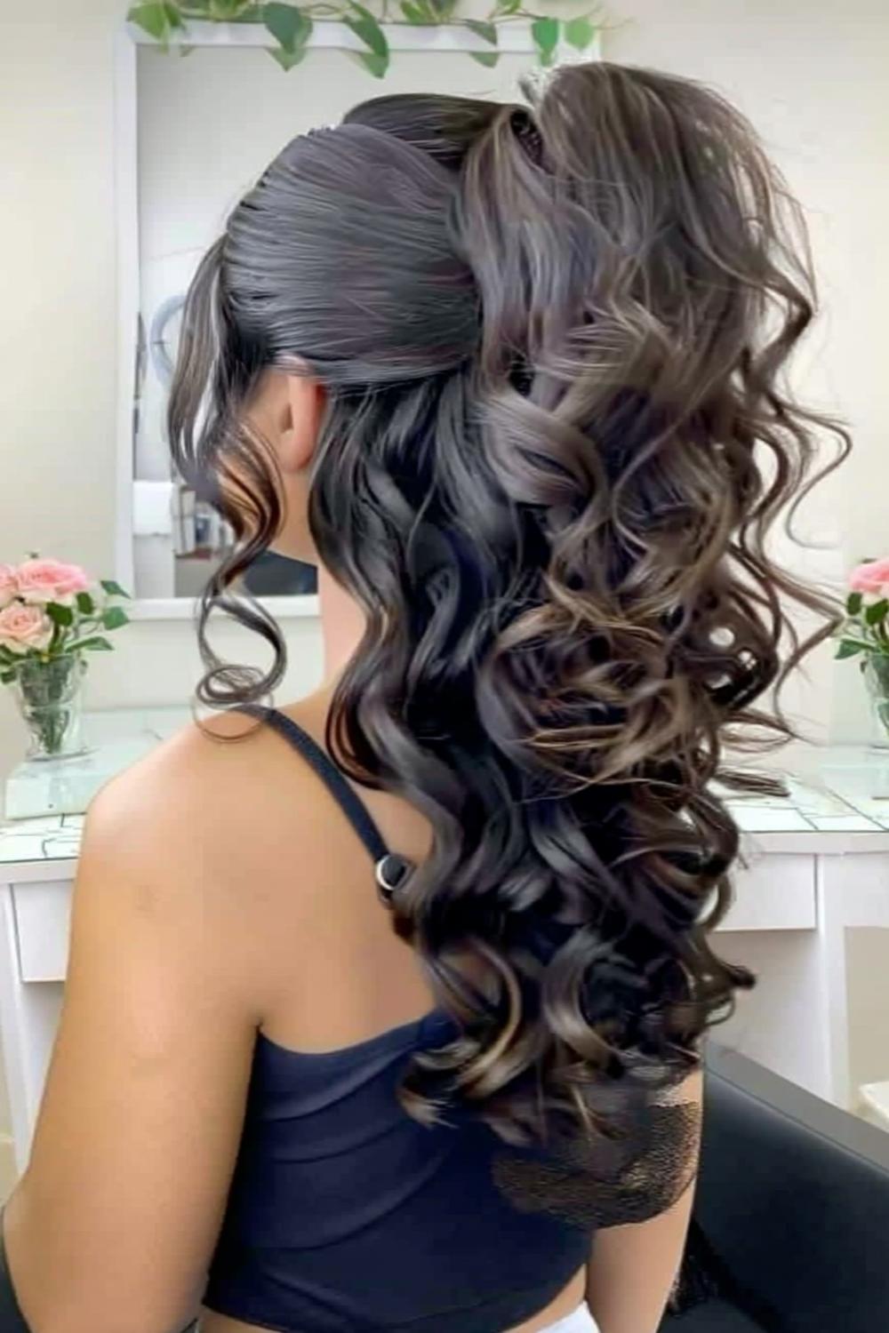 Dramatic Curled Ponytail