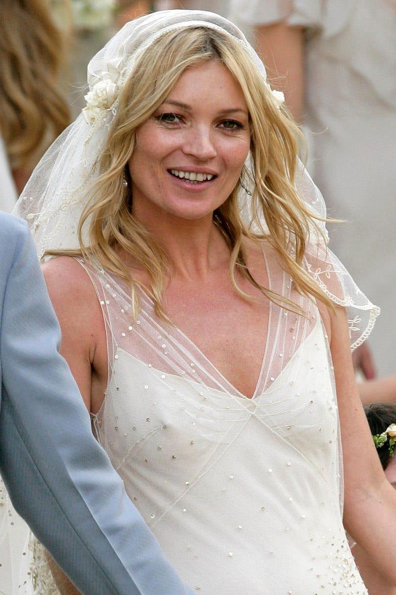 Kate Moss bohemian wedding waves