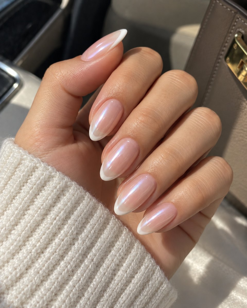 Everyday Hailey Bieber glazed donut french tips