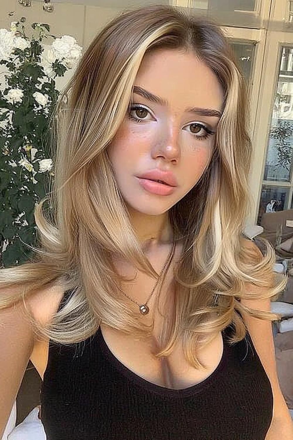 Face-Framing Honey Highlights
