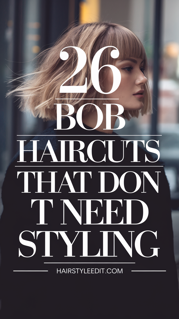 26 Bob Haircuts That Don’t Need Styling
