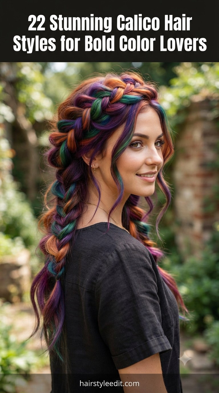 22 Stunning Calico Hair Styles for Bold Color Lovers