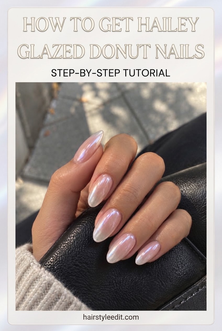 How to Get Hailey Bieber Glazed Donut Nails