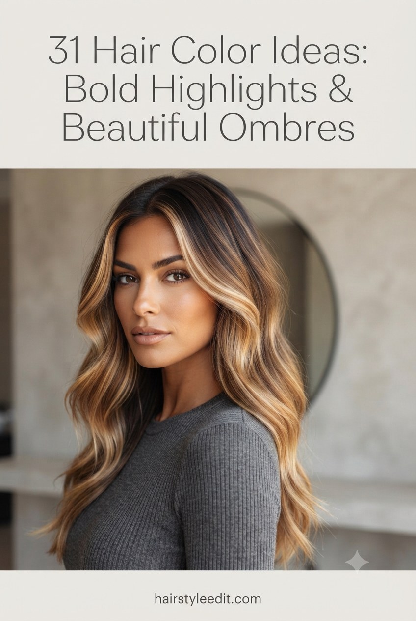 31 Hair Color Ideas: Bold Highlights & Beautiful Ombres