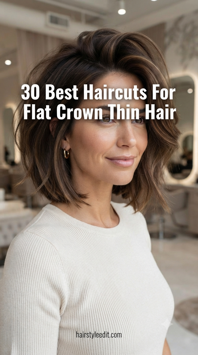 30 Best Haircuts For Flat Crown Thin Hair