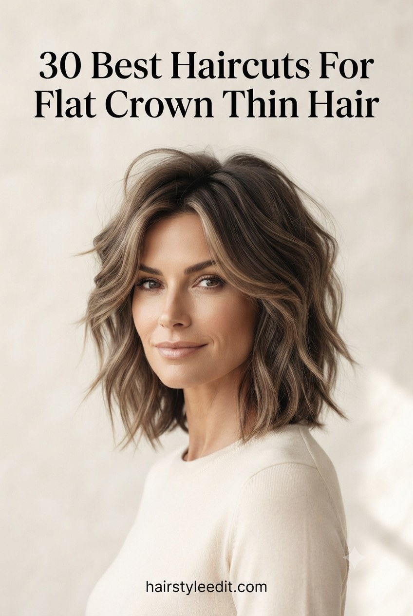 30 Best Haircuts For Flat Crown Thin Hair